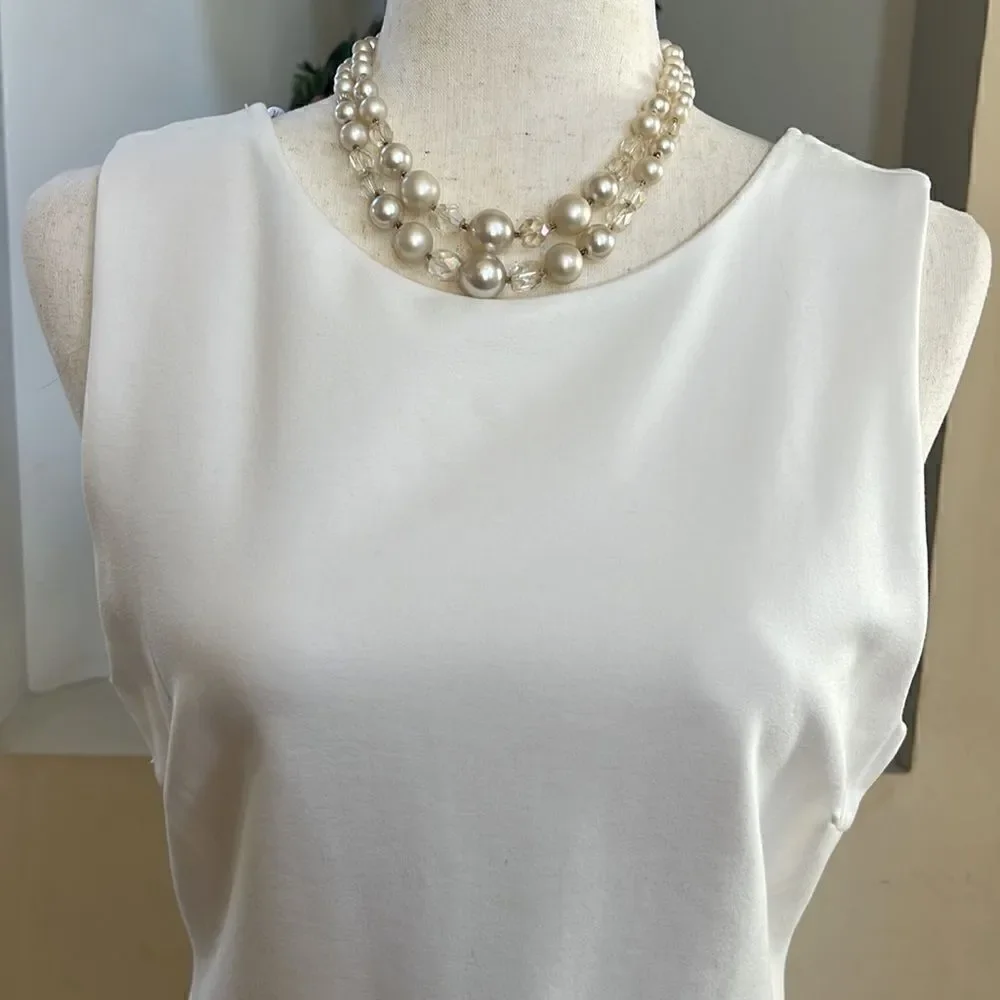 Lulu’s NEW w tags Womens size XL cream off white midi sleeveless dress